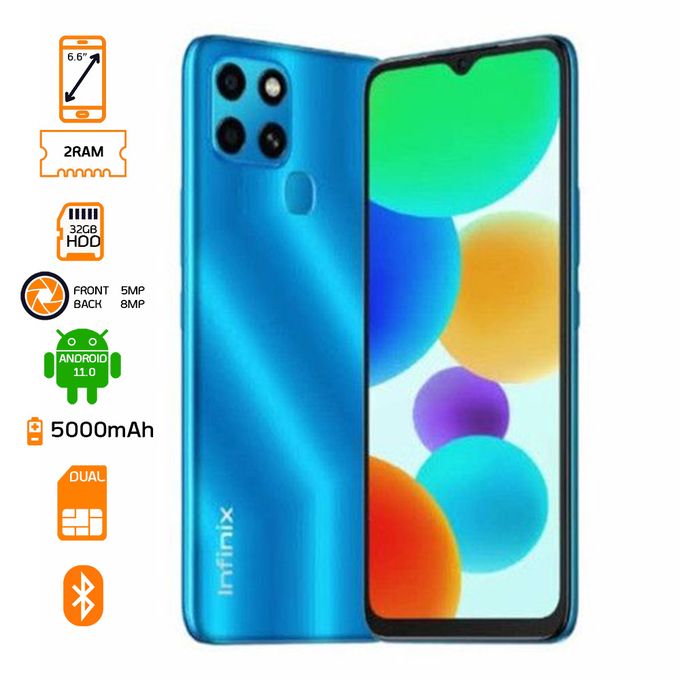 Infinix X657 Smart 6  - 32GB HDD - 2GB RAM - 8MP/5MP  - Ocean Wave-Accra
