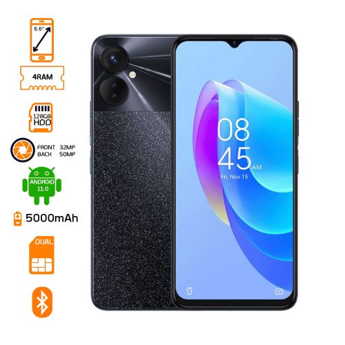Tecno Spark 9P - 6.6'' - 128GB HDD - 4GB RAM  - Black-Accra