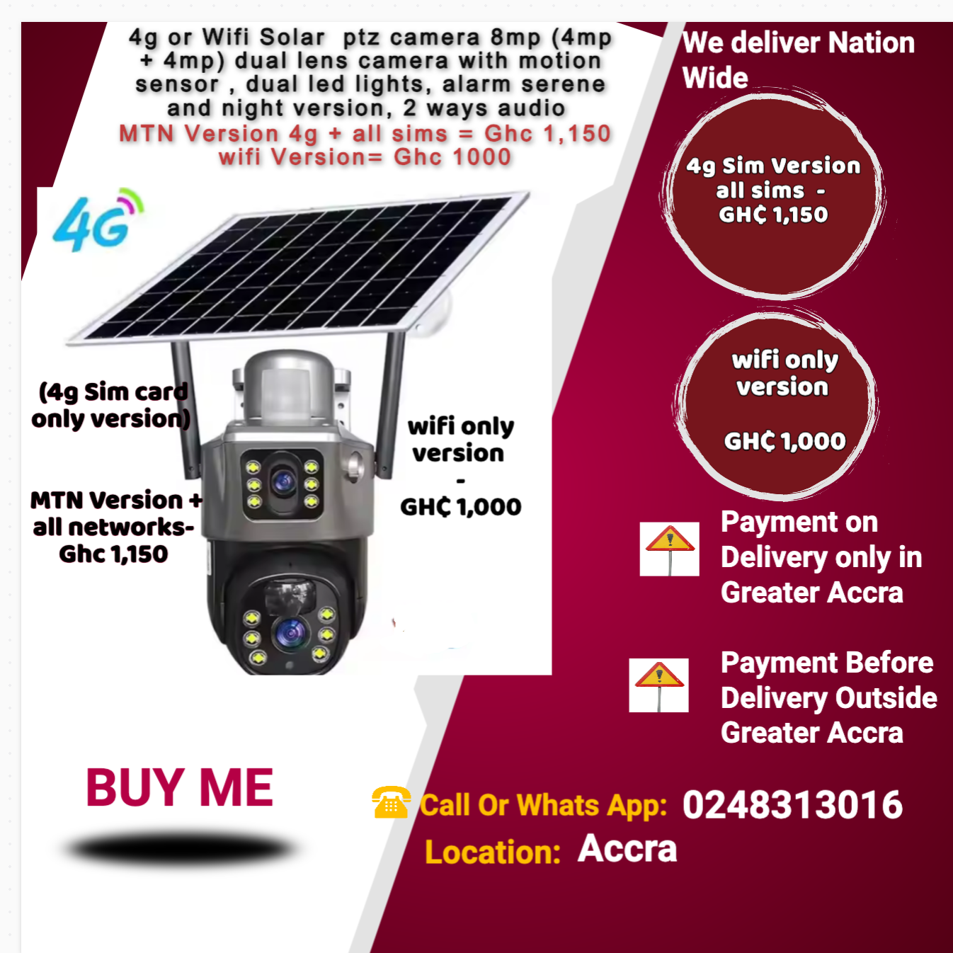 4G Sim or wifi Solar Outdoor Dual Lens 4mp +4mp IP Camara Solar CCTV